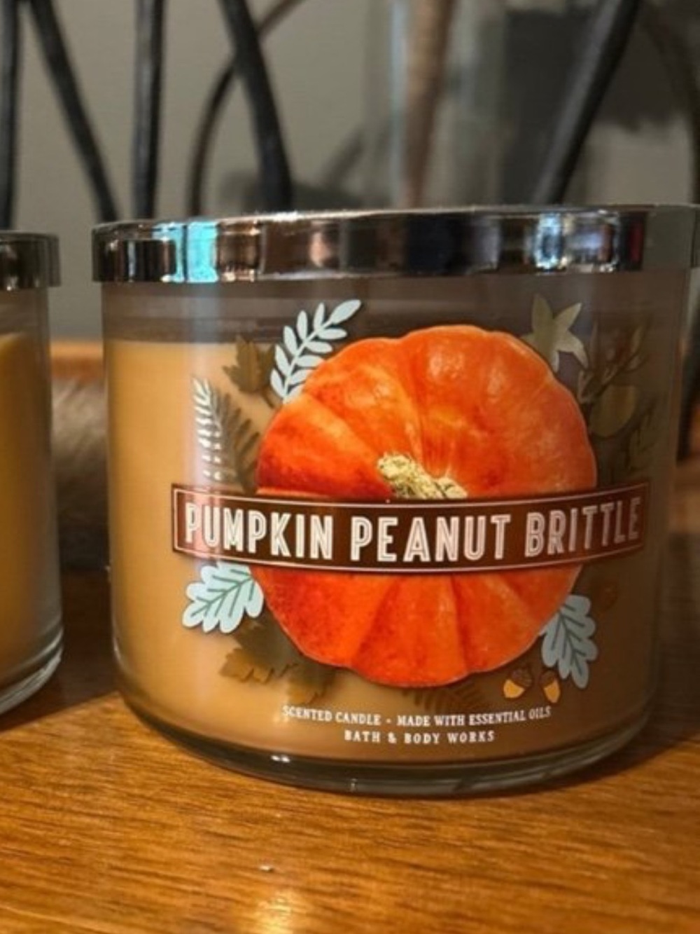 Bath & Body Works Pumpkin Peanut Brittle 3-Wick Candle - NWT